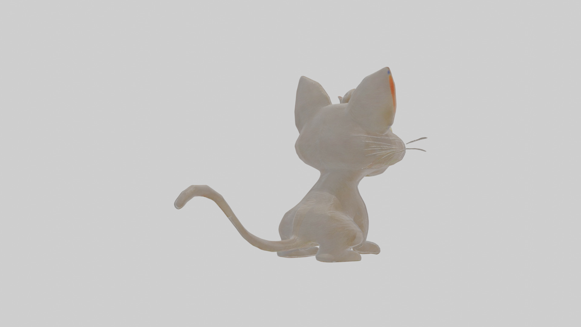 Cartoon Cat Low-poly 3D model_3