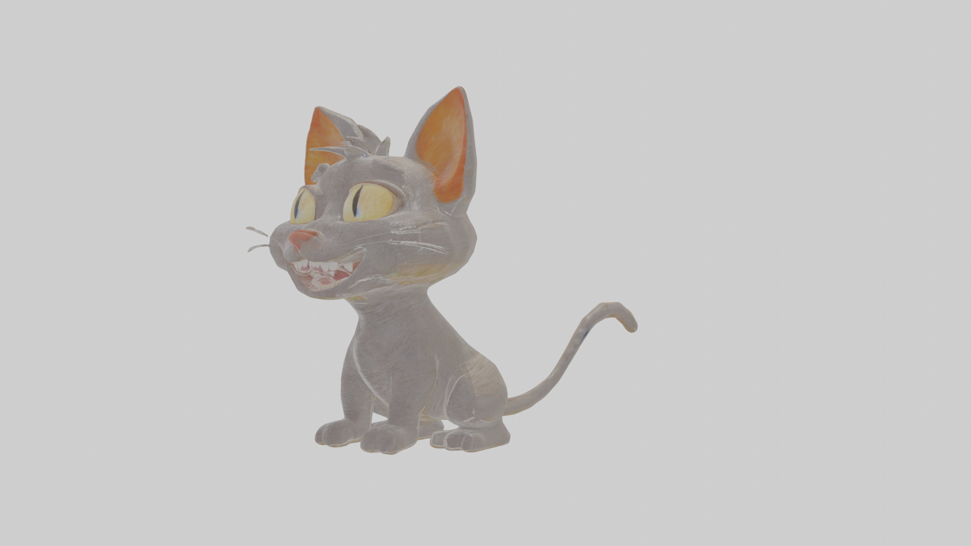 Cartoon Cat Low-poly 3D model_15