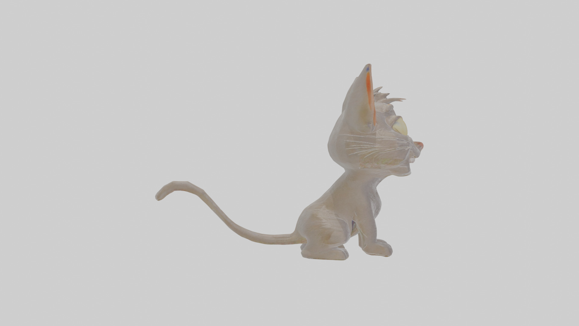 Cartoon Cat Low-poly 3D model_20