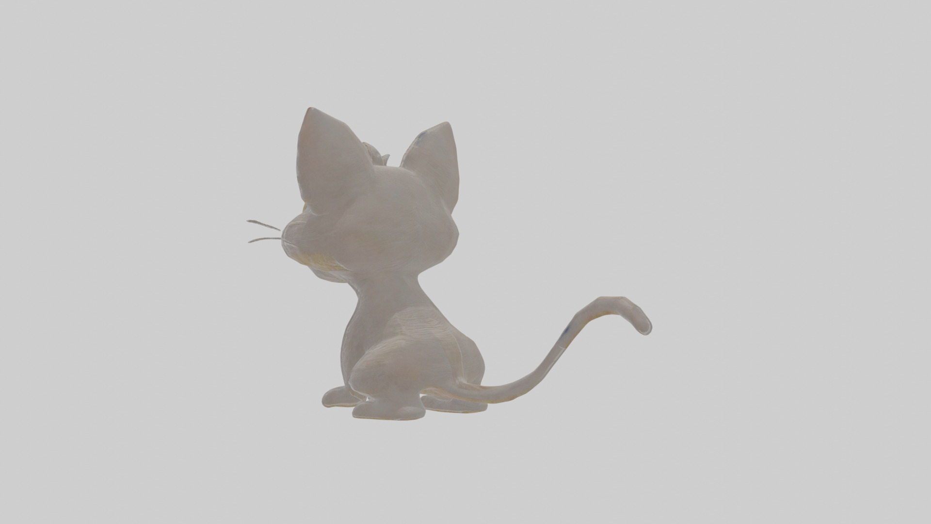 Cartoon Cat Low-poly 3D model_2