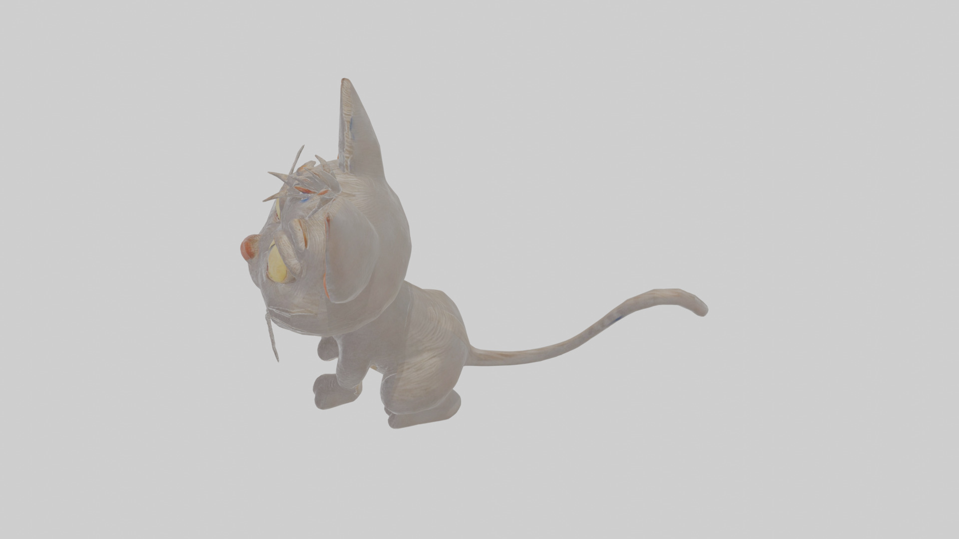 Cartoon Cat Low-poly 3D model_26