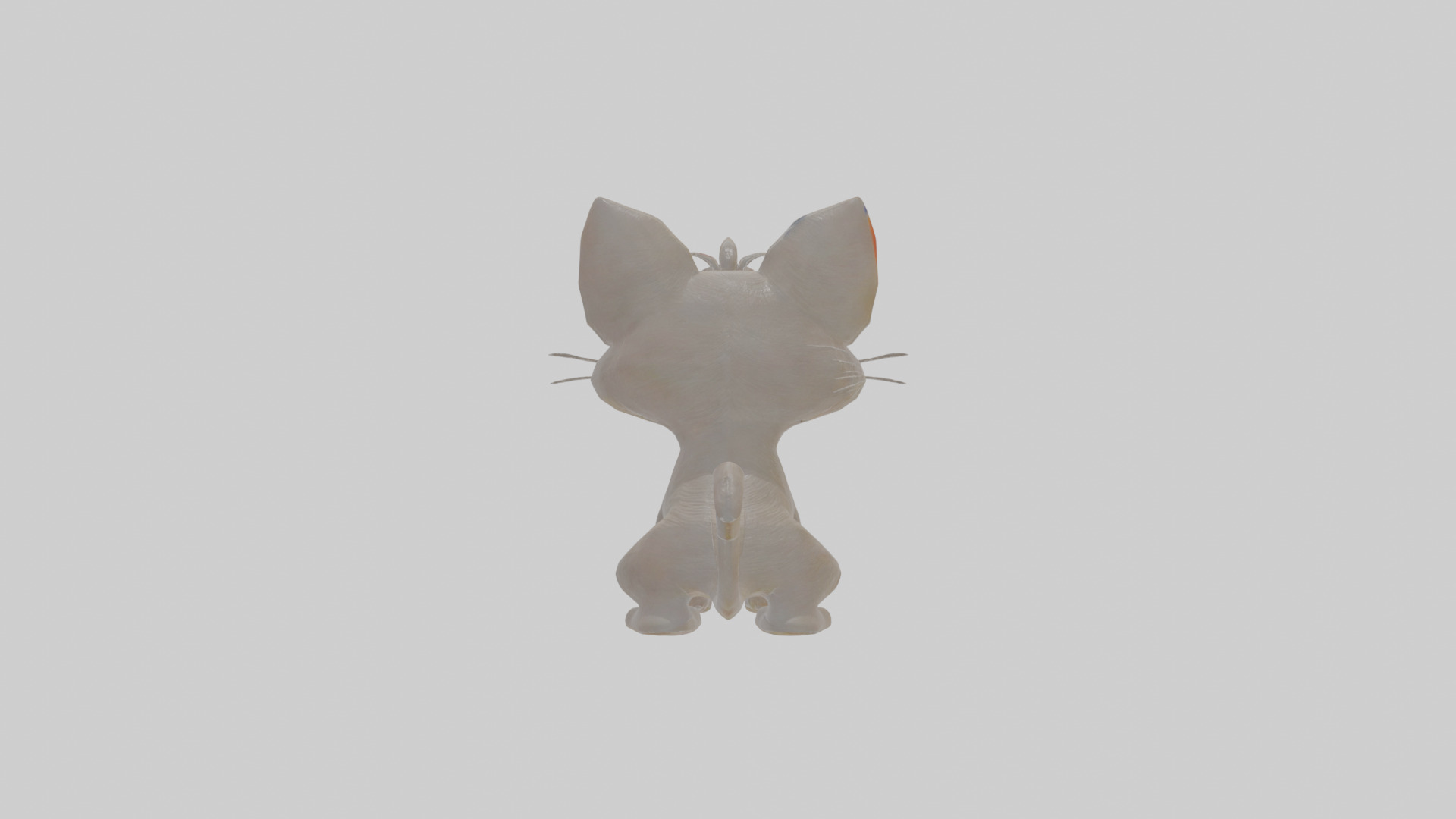 Cartoon Cat Low-poly 3D model_1
