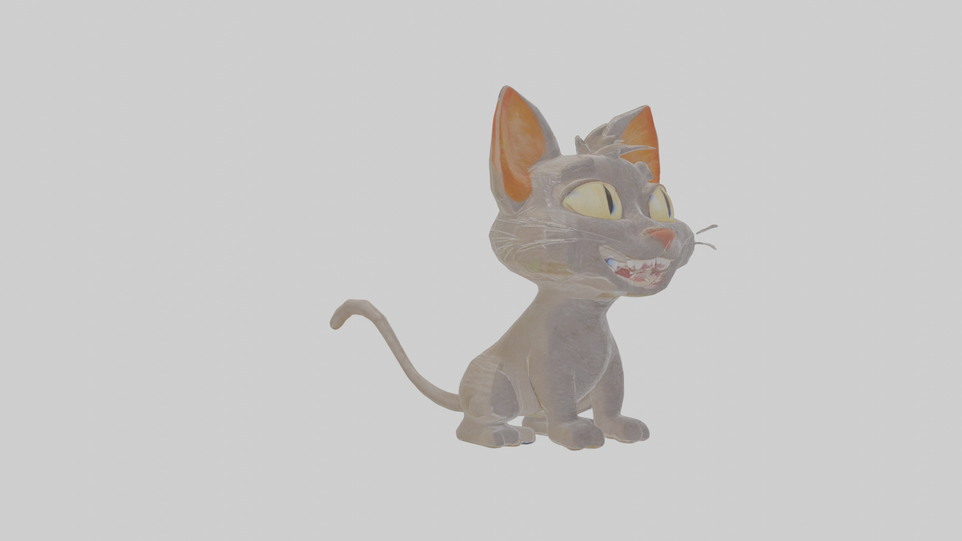 Cartoon Cat Low-poly 3D model_11