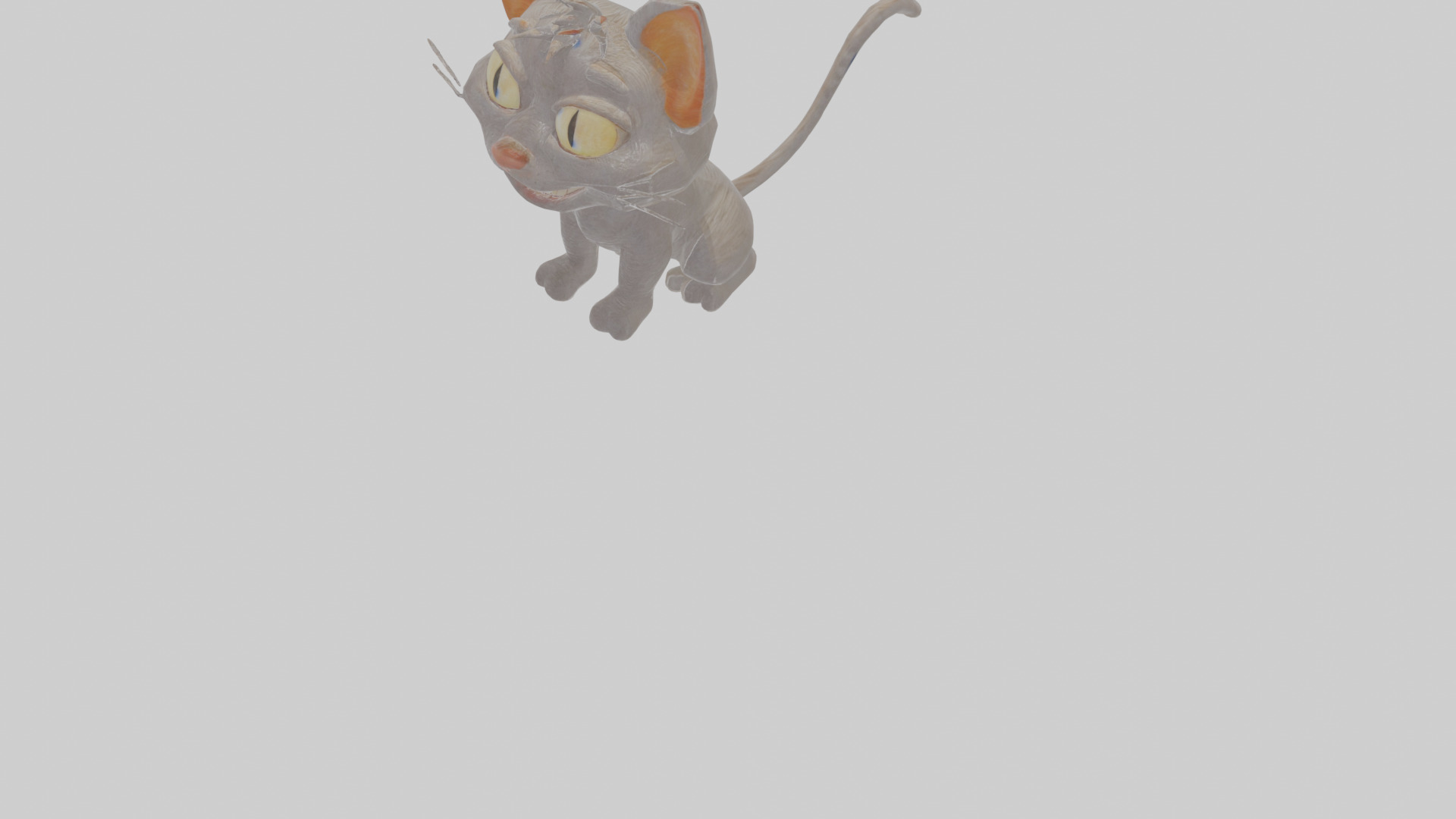 Cartoon Cat Low-poly 3D model_7