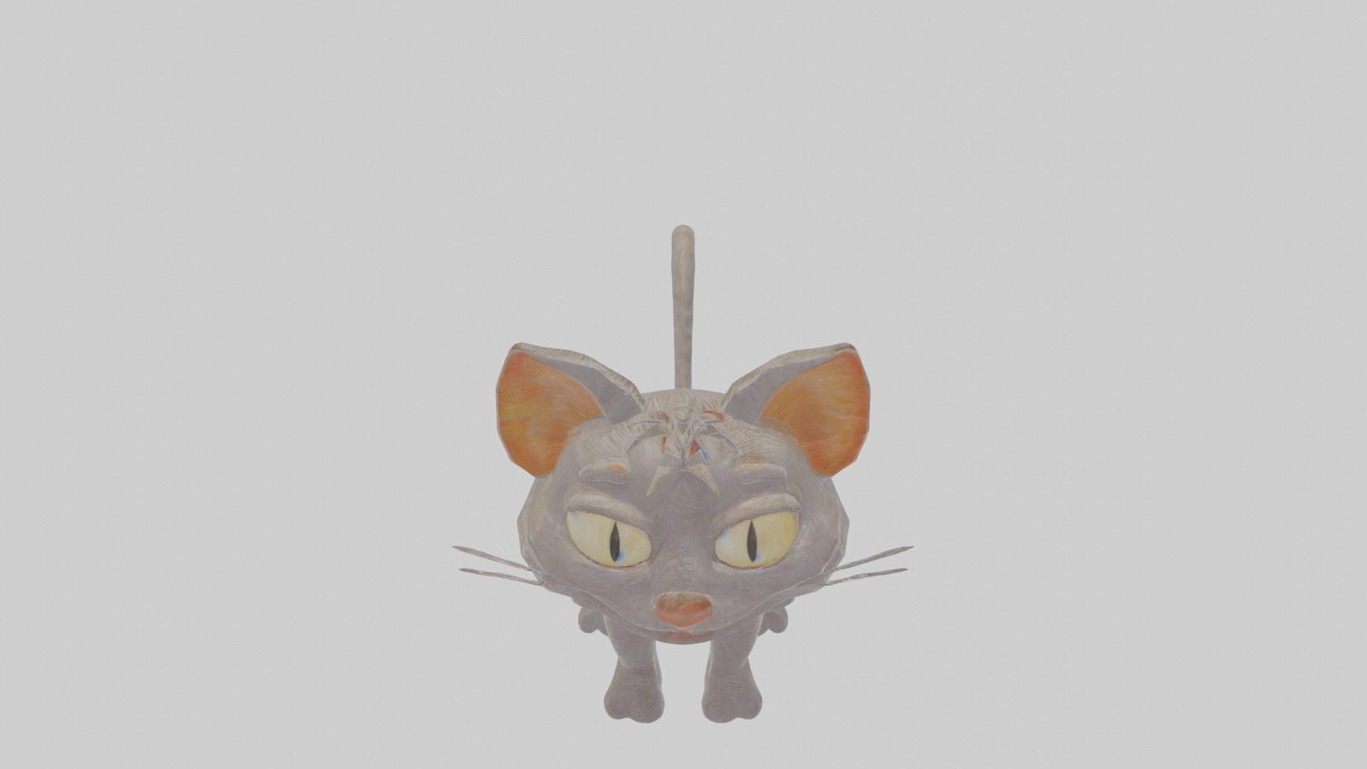 Cartoon Cat Low-poly 3D model_25