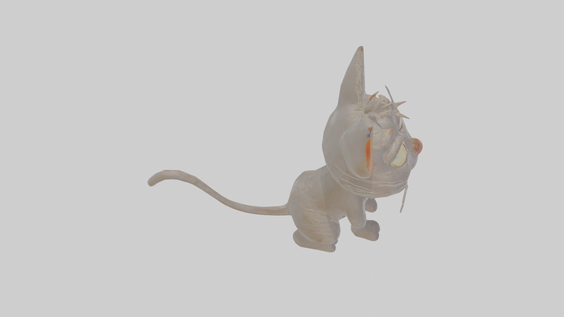 Cartoon Cat Low-poly 3D model_27