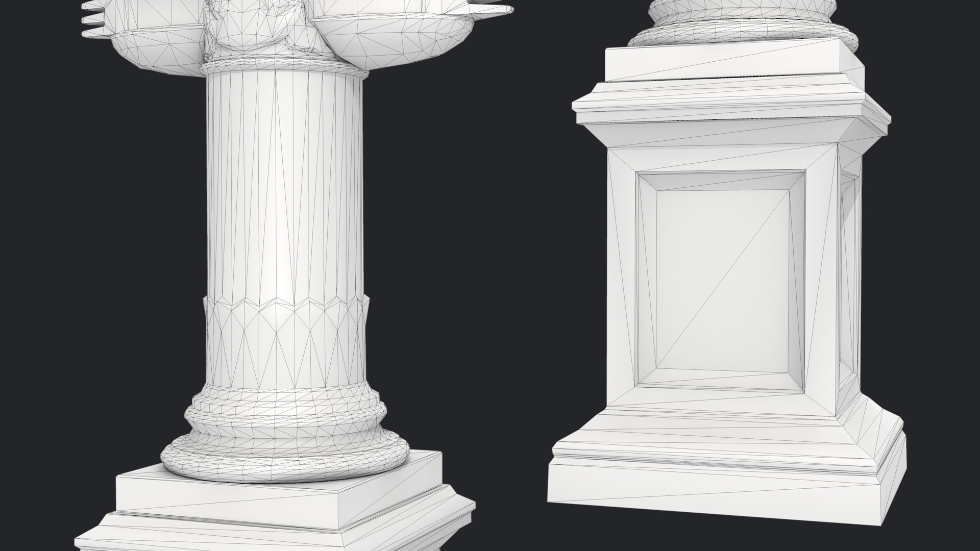 Street Lamp Columna Rostrata Hight Low Poly Low-poly 3D model_16