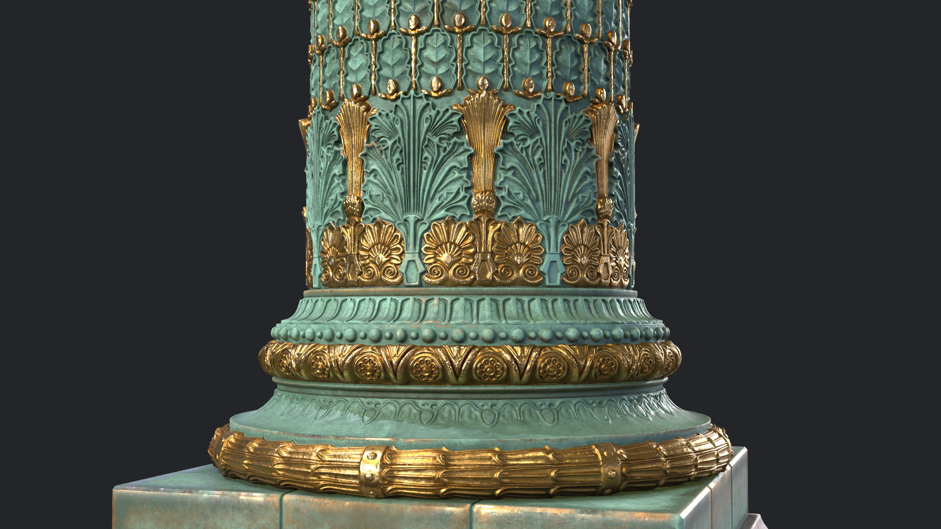 Street Lamp Columna Rostrata Hight Low Poly Low-poly 3D model_6