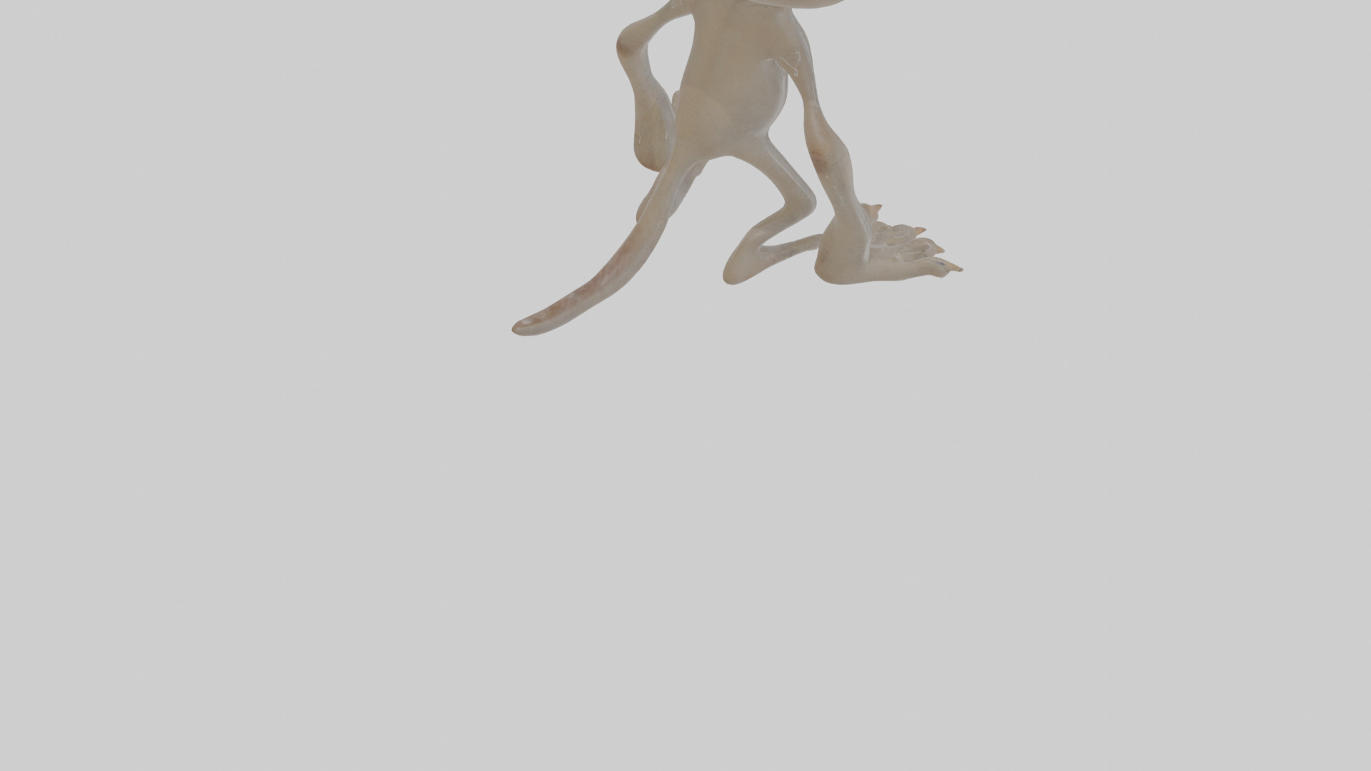 Cartoon Cat internet horror creature Model Low-poly 3D model_5