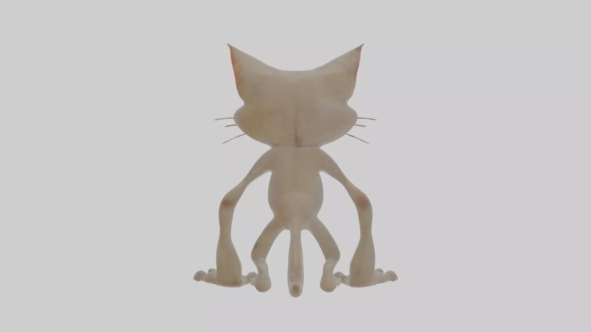 Cartoon Cat internet horror creature Model Low-poly 3D model_0