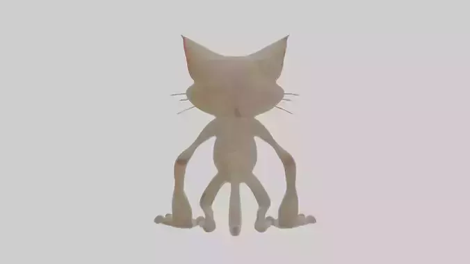 Cartoon Cat internet horror creature Model