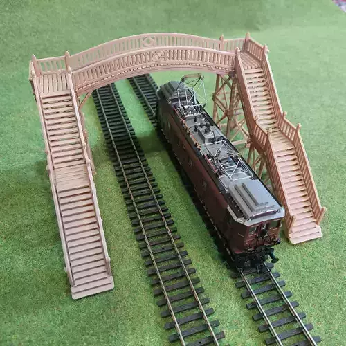 H0 scale Wooden passage between platforms - FDM