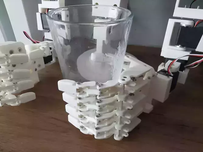 Nova Left Arm Upgrade Elbow Forearm 6 DOF Hand with 3 DOF Wrist 3D print model