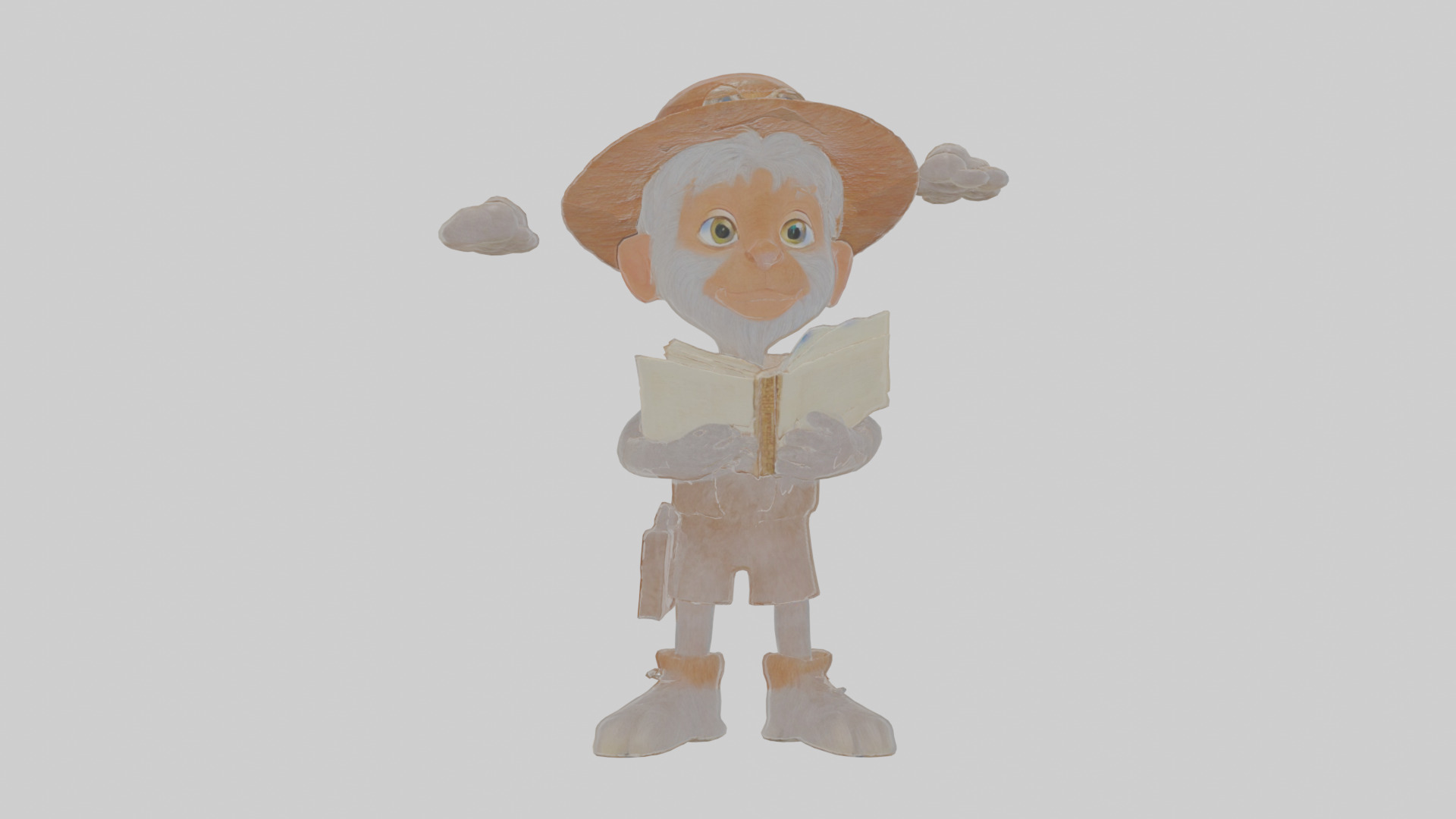 Cartoon Cecil the Chronicler of Cryptids Model Low-poly 3D model_16