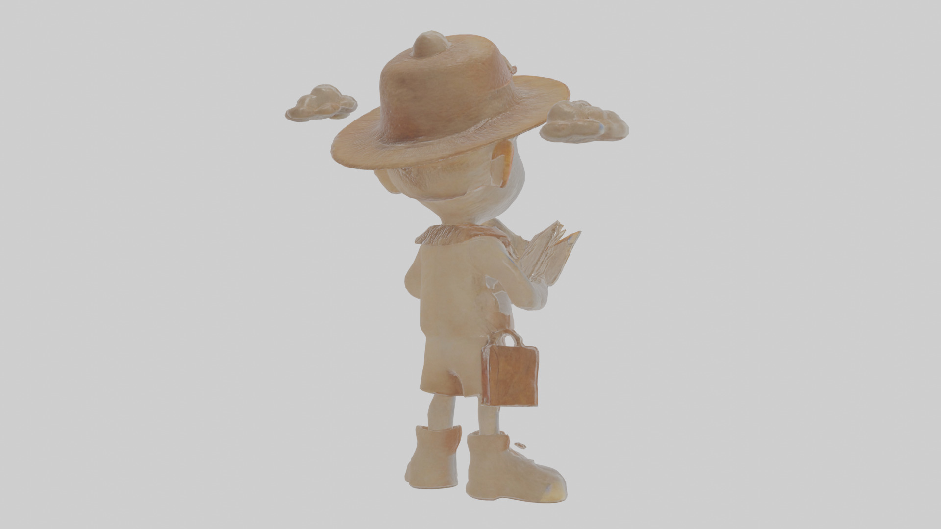 Cartoon Cecil the Chronicler of Cryptids Model Low-poly 3D model_4