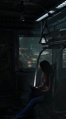 Cyberpunk Dystopian Subway with Cyberpunk Building FREE Free 3D model