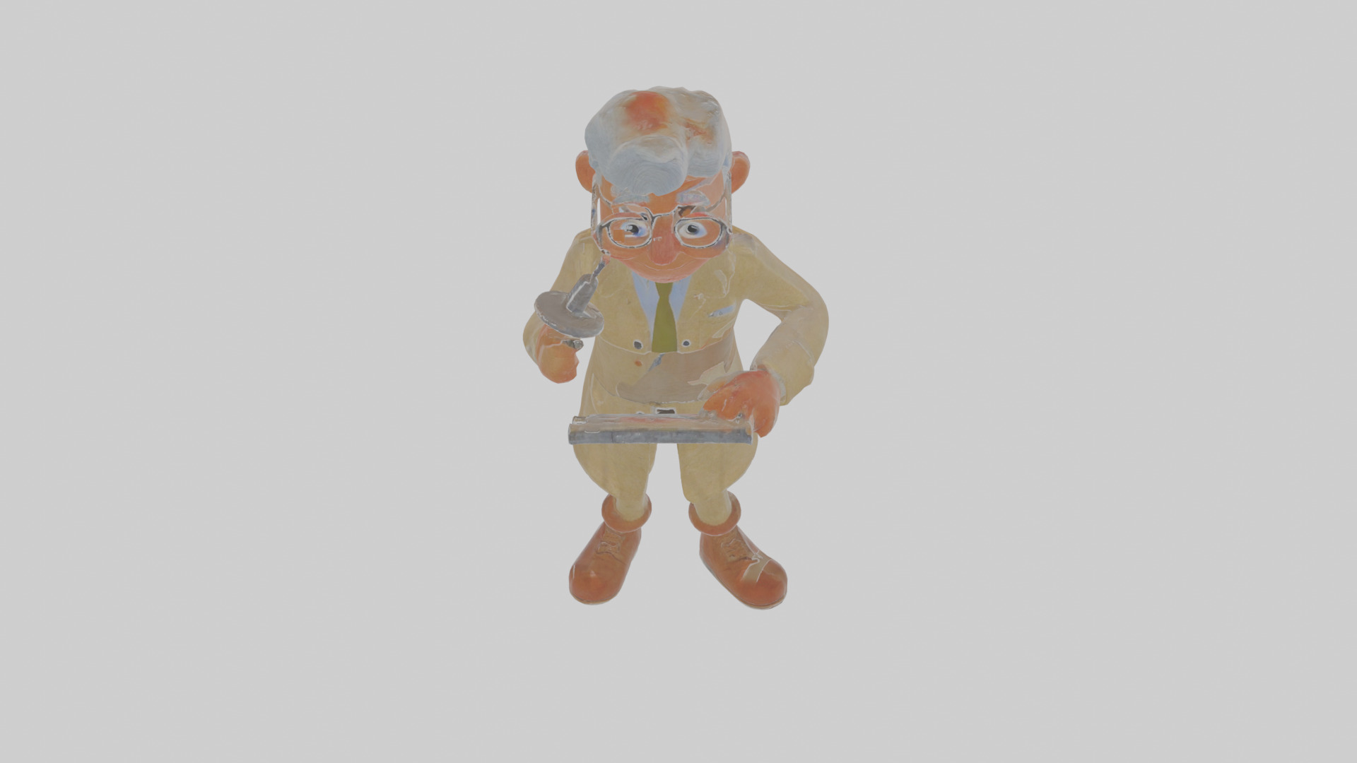 Cartoon Cecil the Cryptographer Model Low-poly 3D model_25