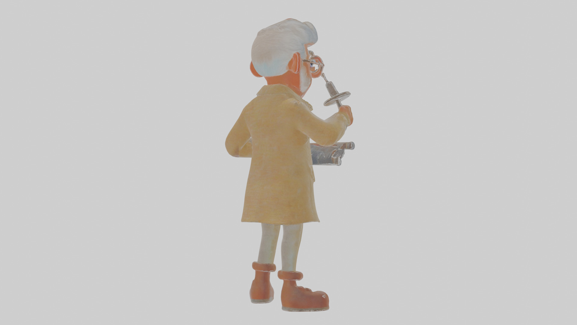 Cartoon Cecil the Cryptographer Model Low-poly 3D model_4