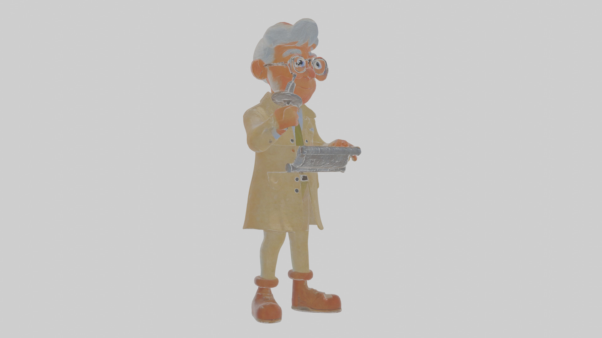 Cartoon Cecil the Cryptographer Model Low-poly 3D model_12