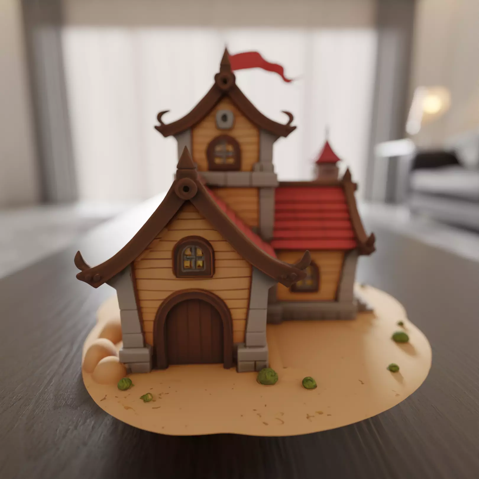 medieval house 3D print model_0