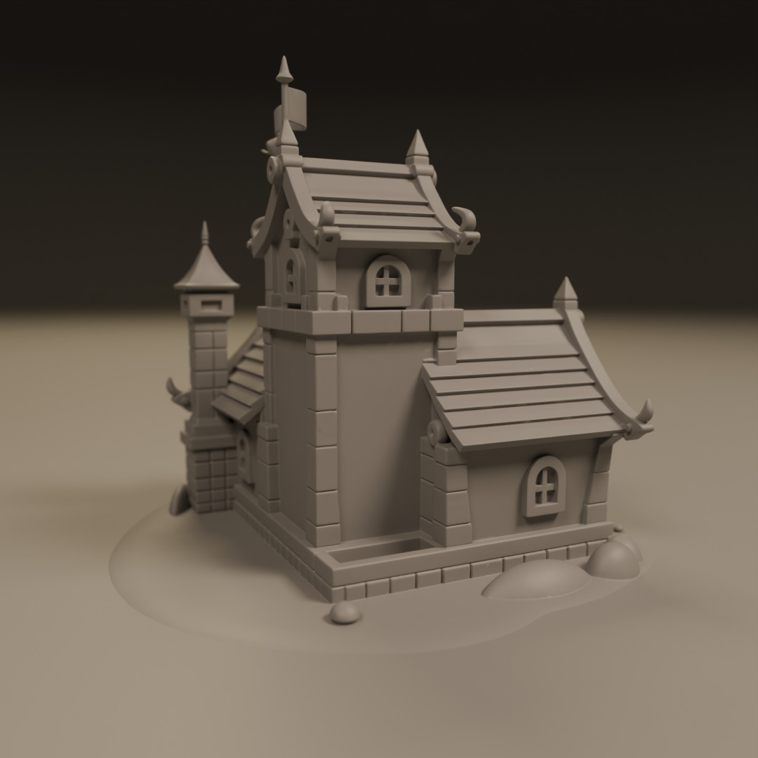 medieval house 3D print model_15