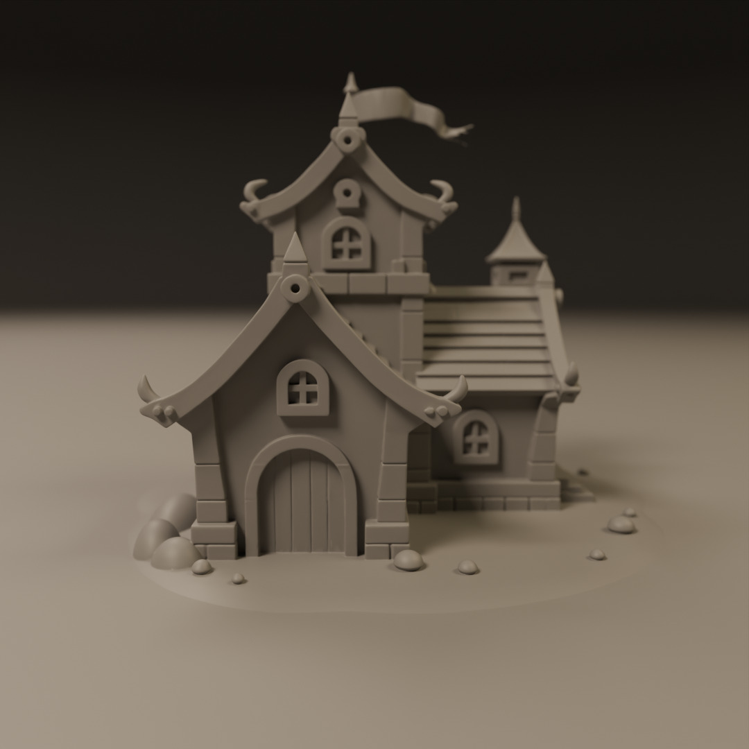 medieval house 3D print model_16