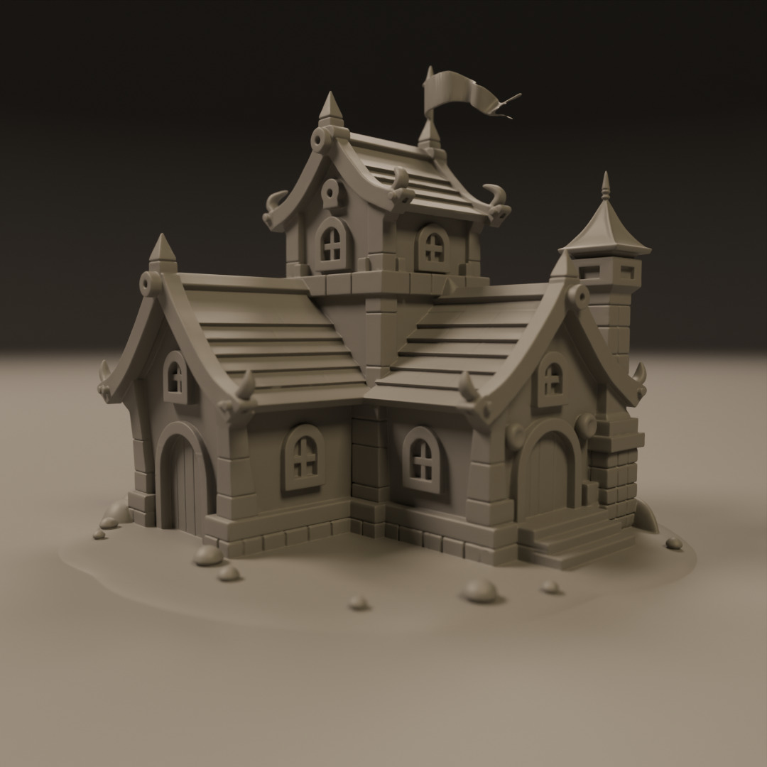 medieval house 3D print model_13