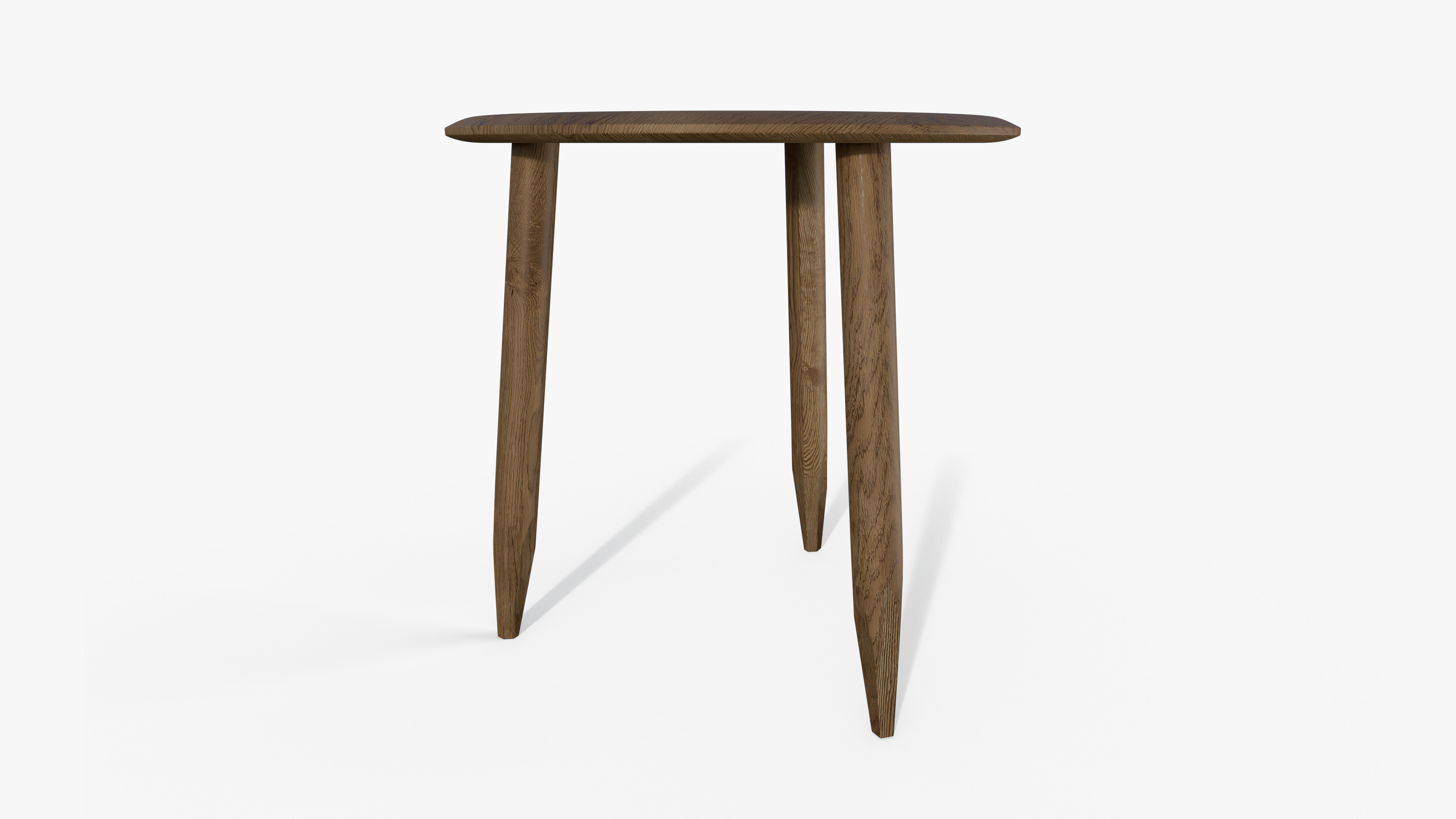 Small Oak Coffee Table Low-poly 3D model_6