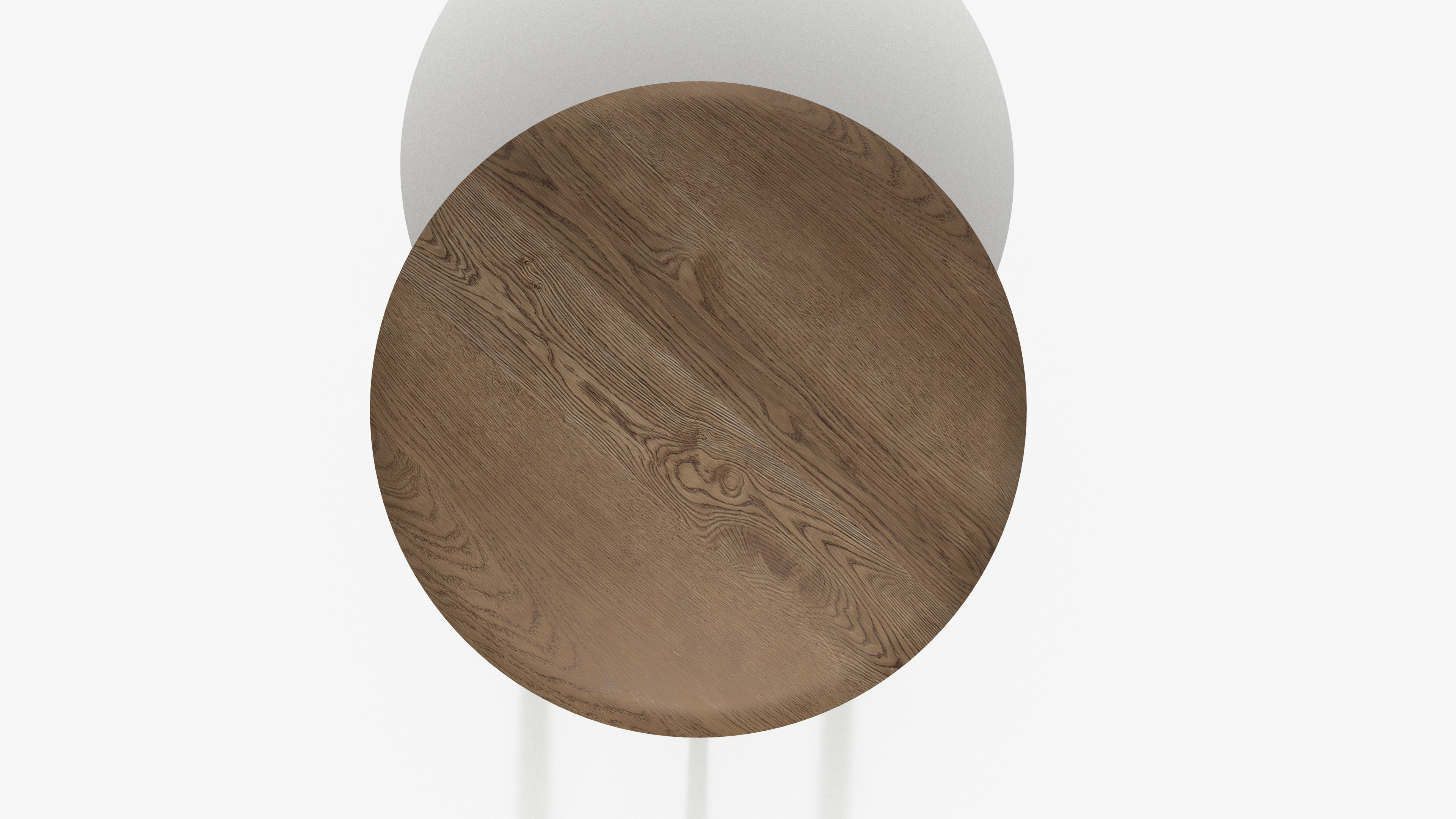 Small Oak Coffee Table Low-poly 3D model_4