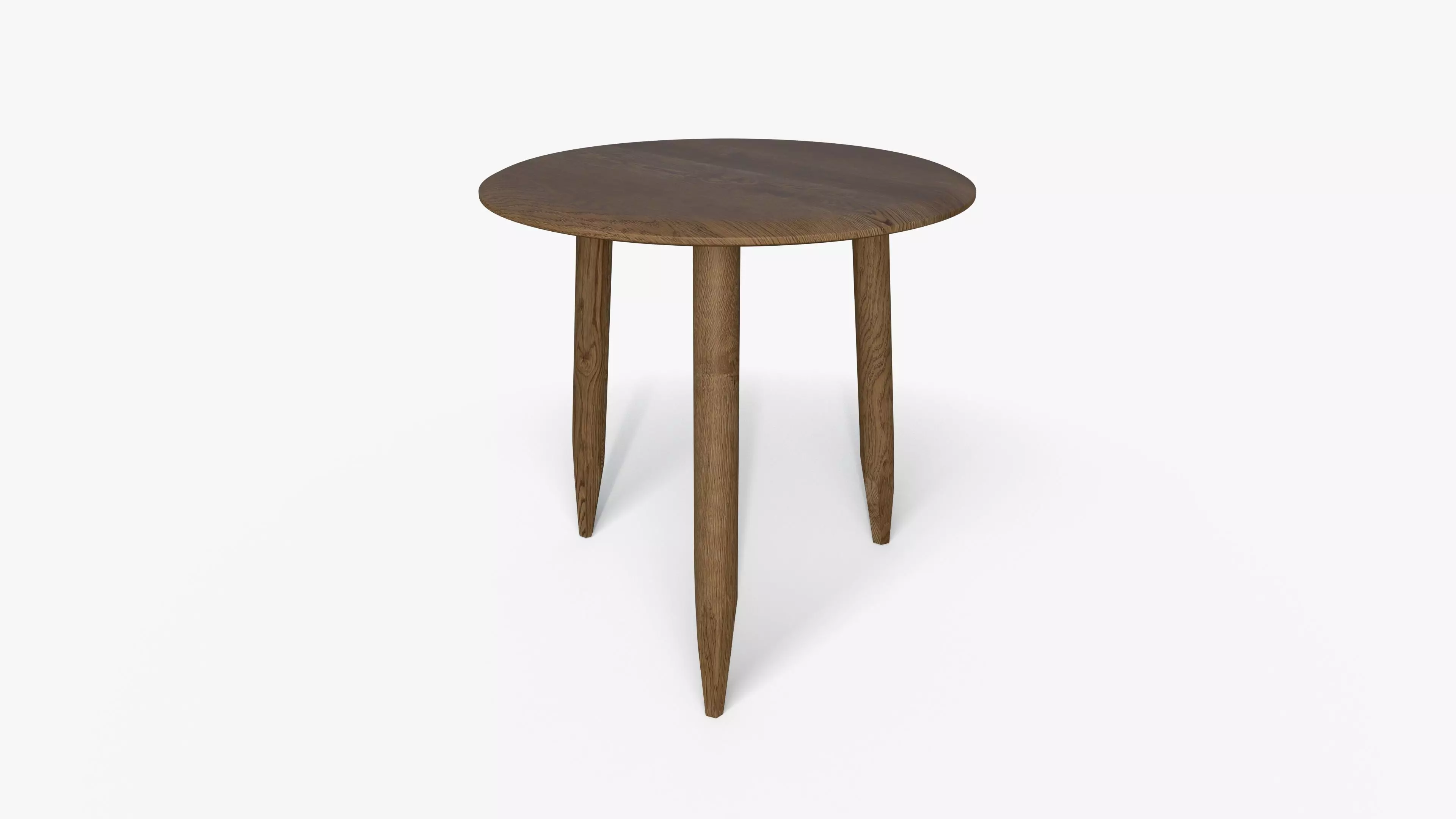 Small Oak Coffee Table Low-poly 3D model_0