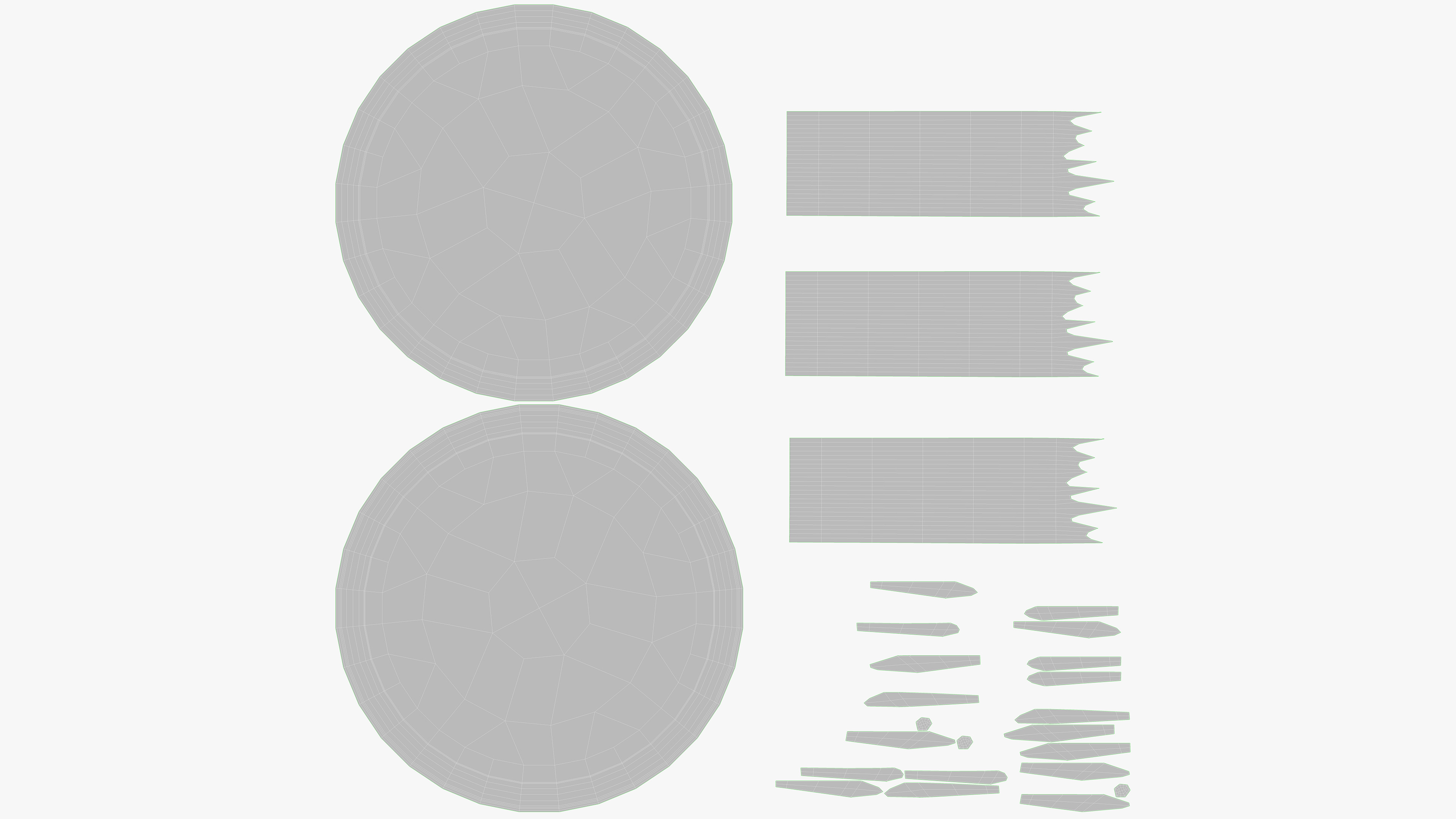 Small Oak Coffee Table Low-poly 3D model_10