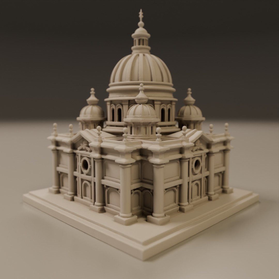 baroque architecture 3D print model_5
