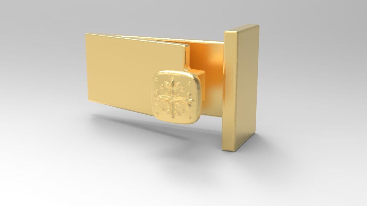 Ornate Box Clasp 3D Printable Jewelry Component Geometric Design 3D print model_2