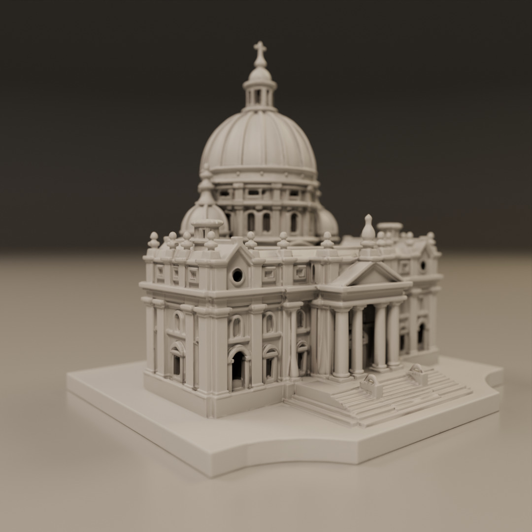 baroque architecture 3D print model_12