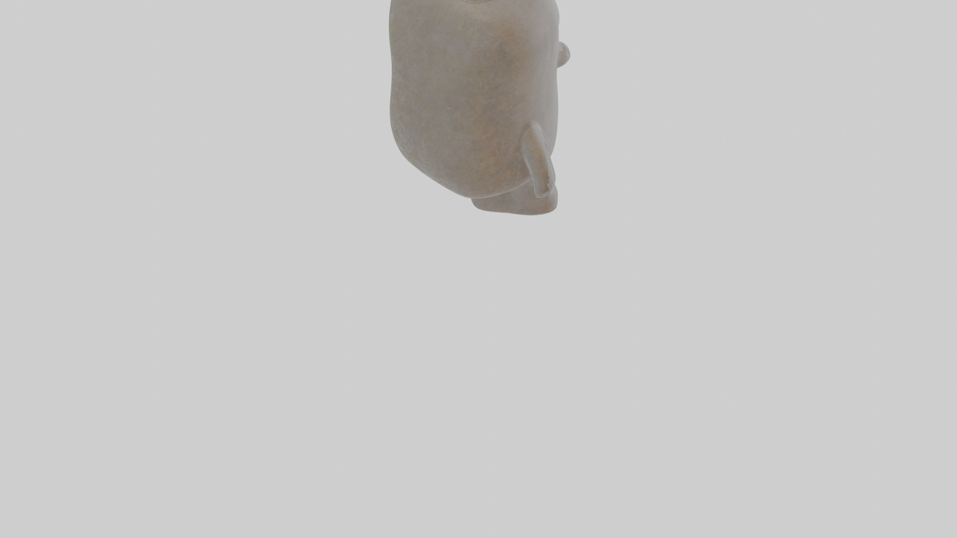 Cartoon Chalk Low-poly 3D model_6