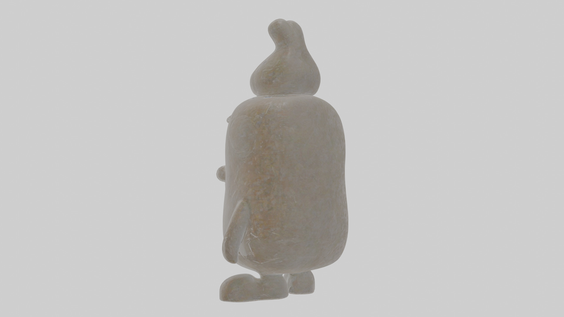 Cartoon Chalk Low-poly 3D model_2