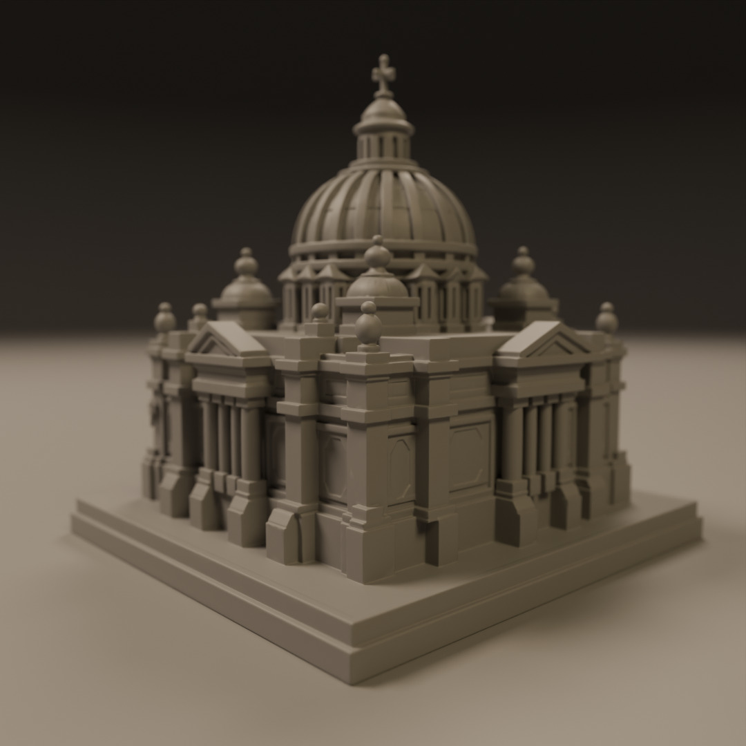 baroque architecture 3D print model_5
