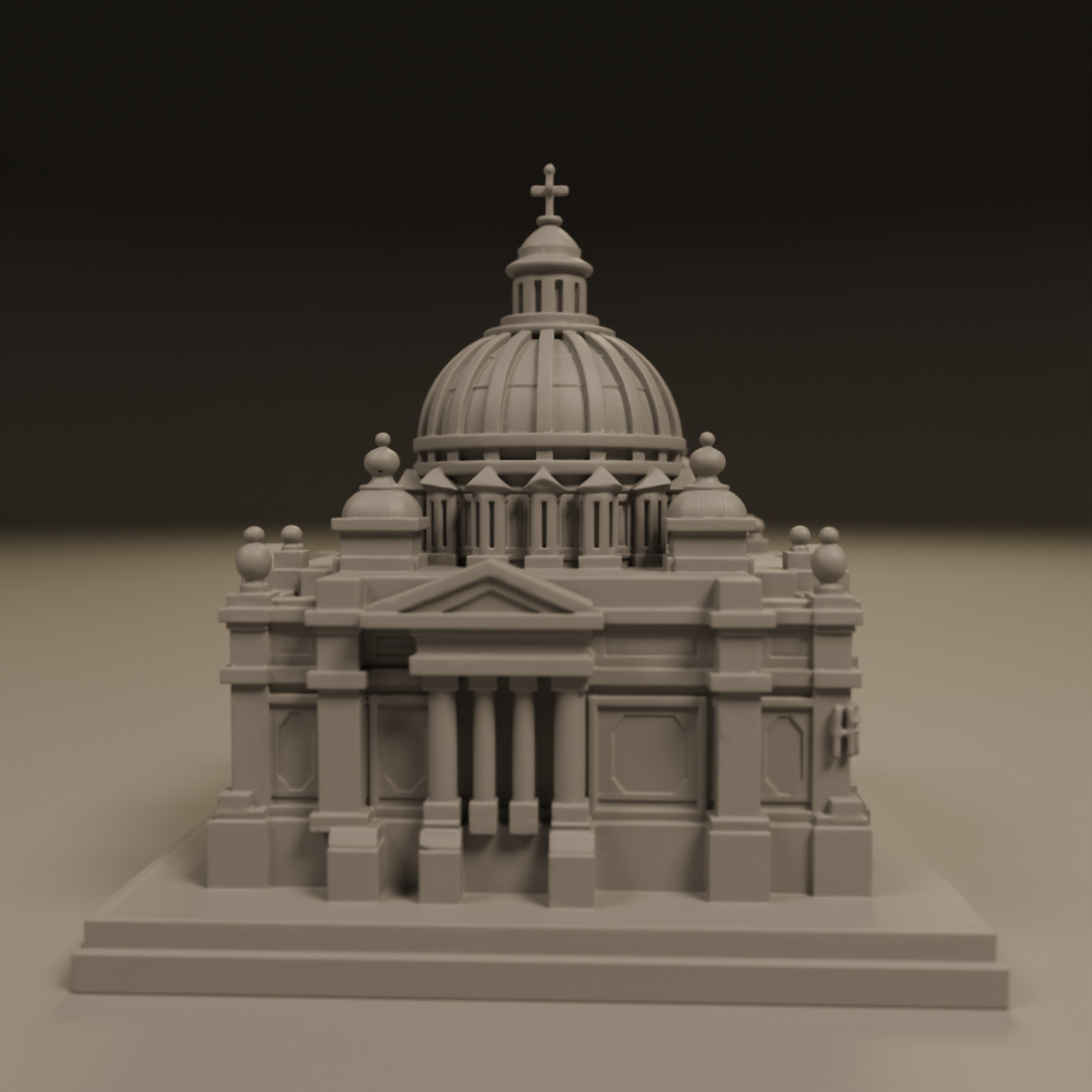 baroque architecture 3D print model_1