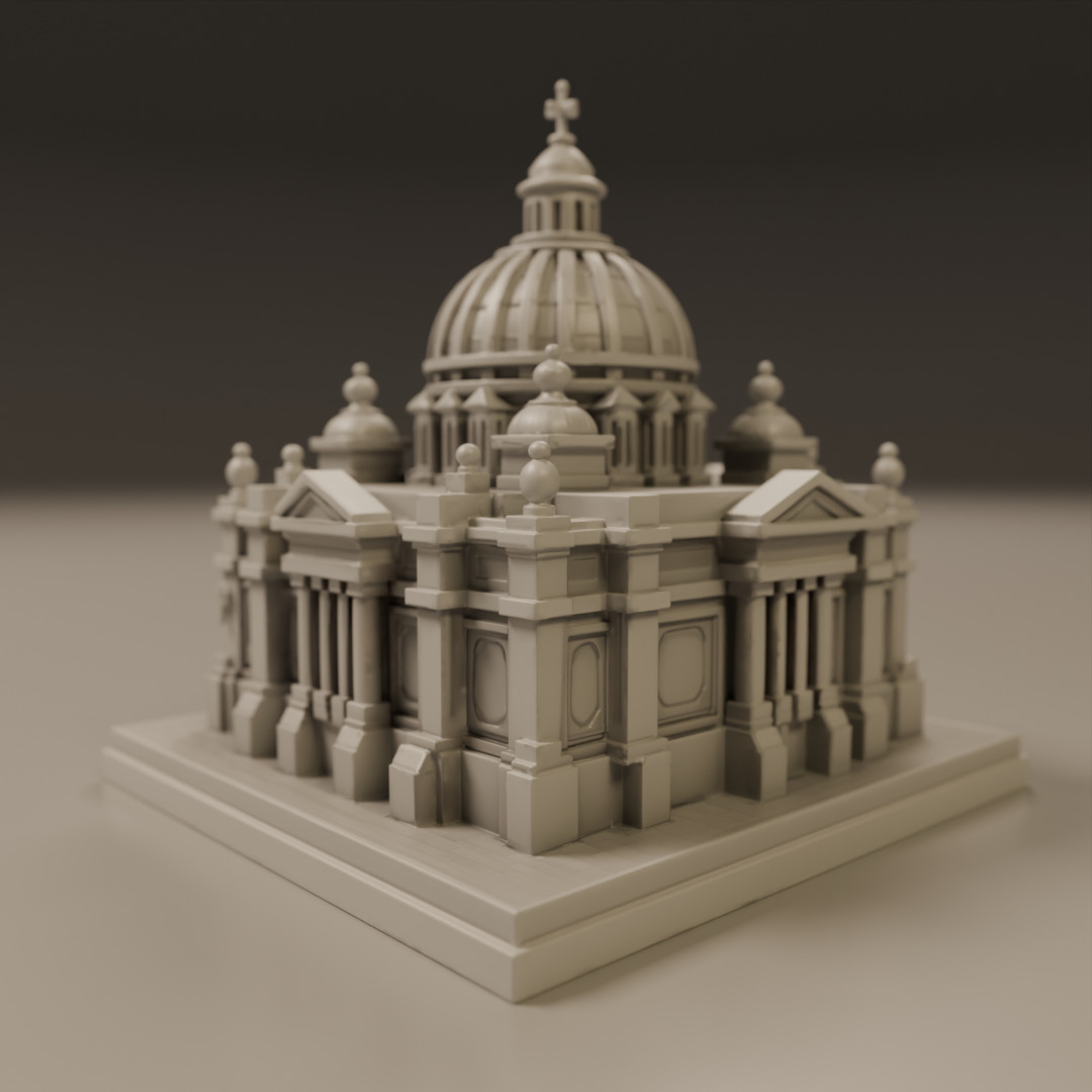 baroque architecture 3D print model_13
