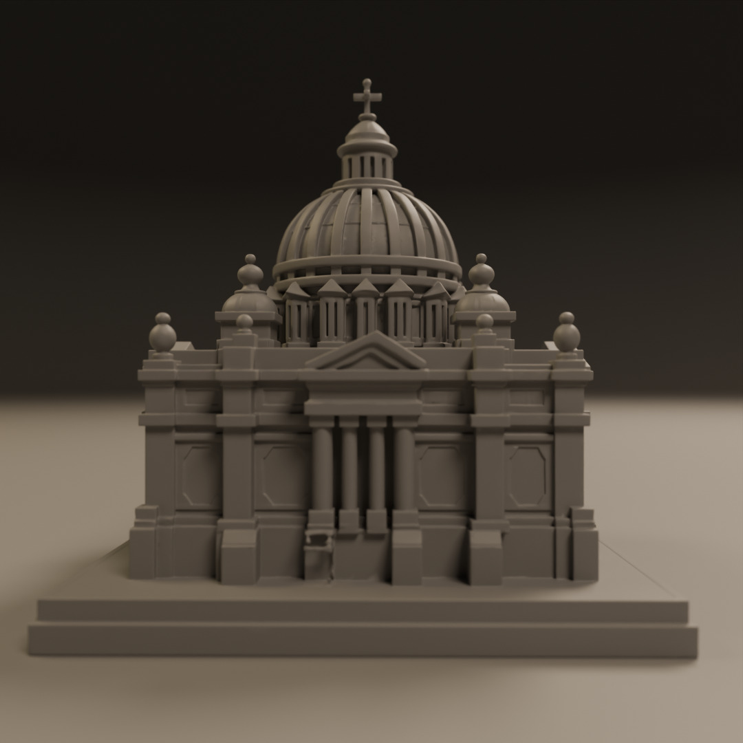 baroque architecture 3D print model_3