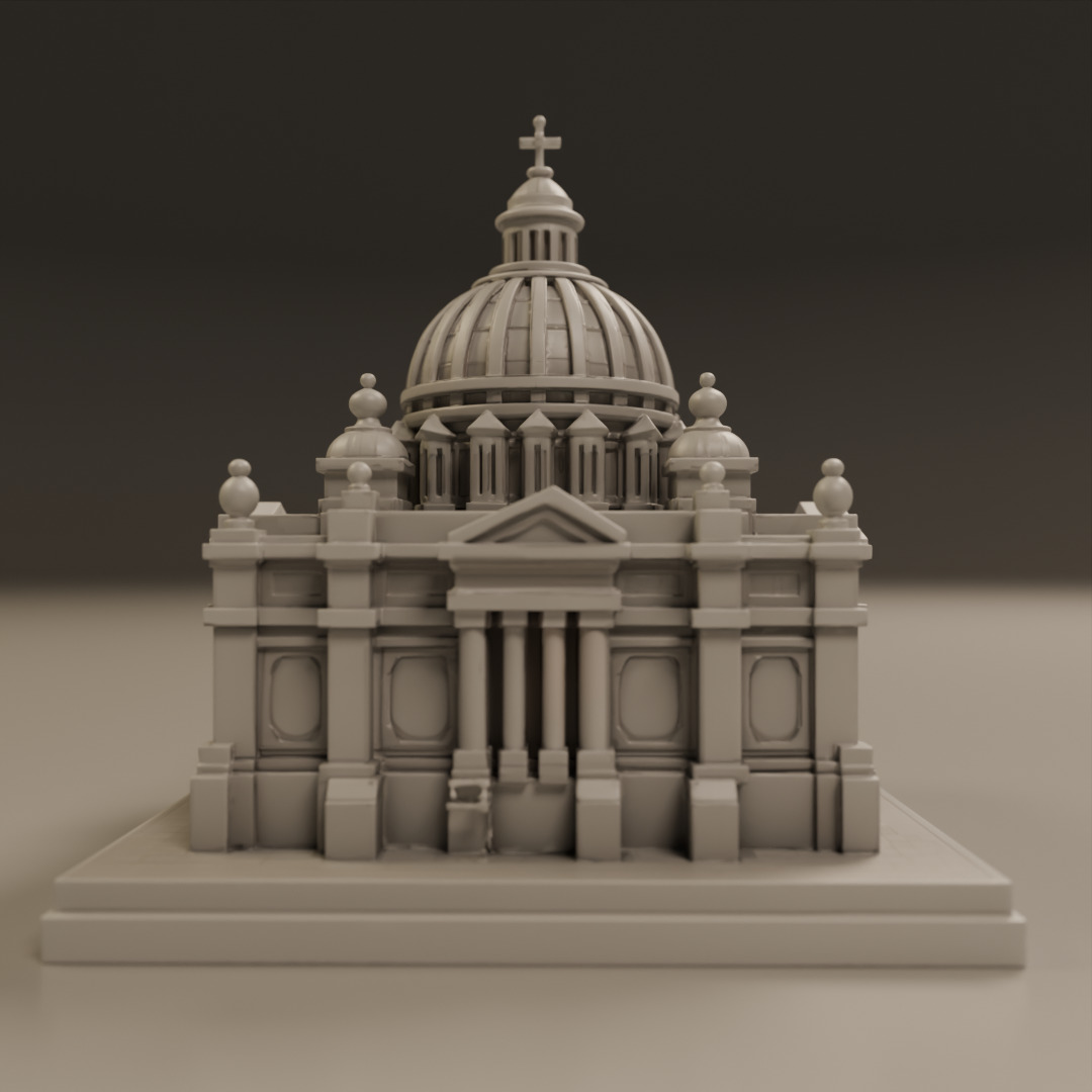 baroque architecture 3D print model_11