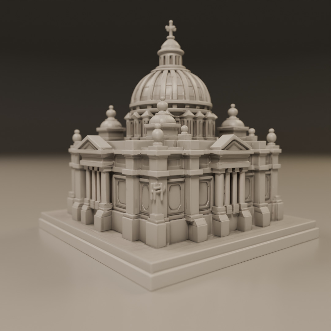 baroque architecture 3D print model_12