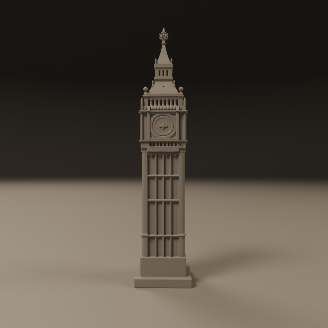 london clock 3D print model_8