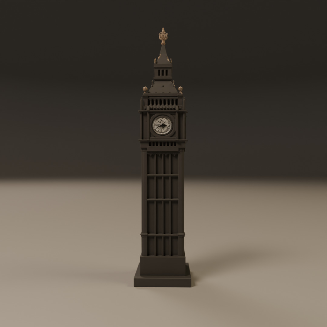 london clock 3D print model_16