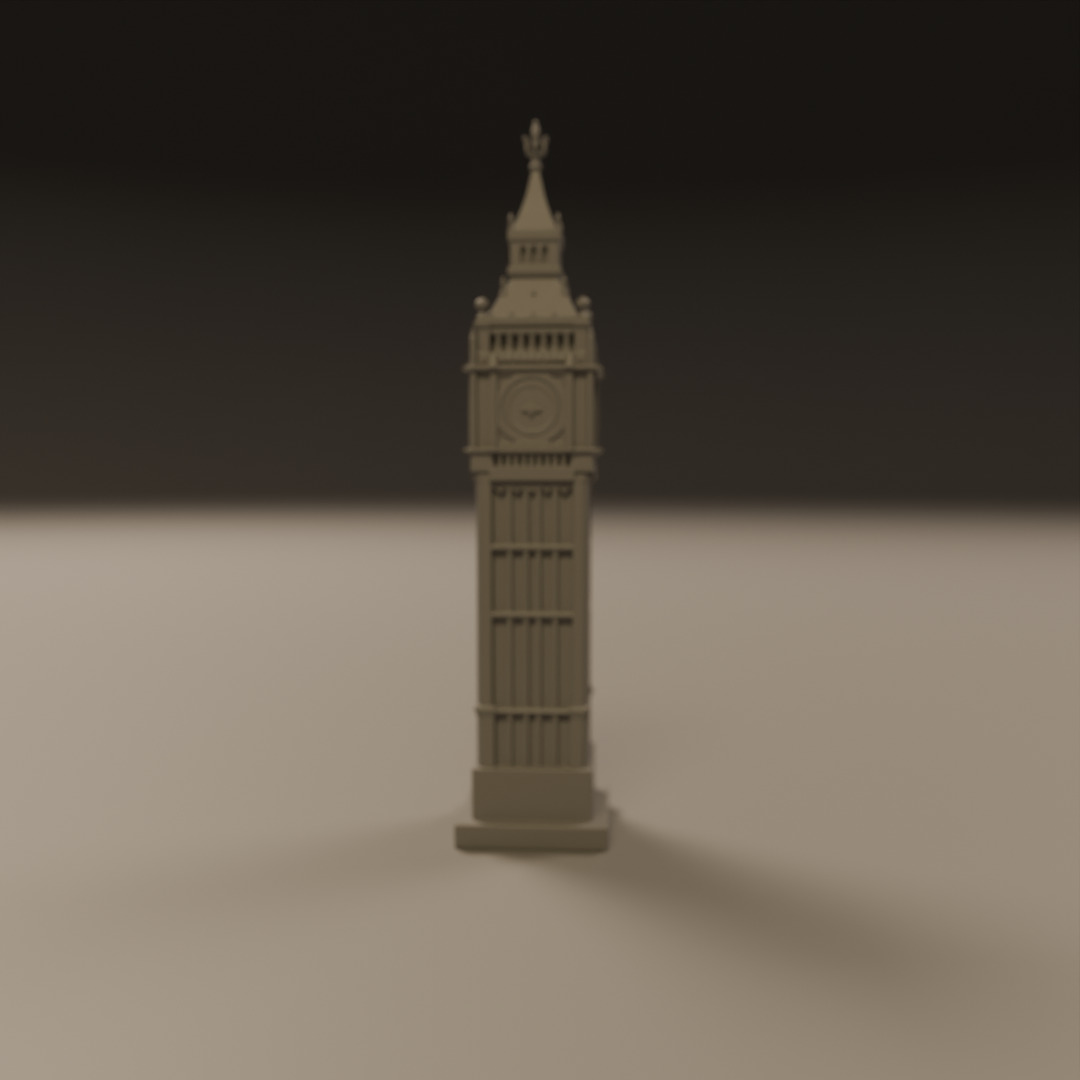 london clock 3D print model_2