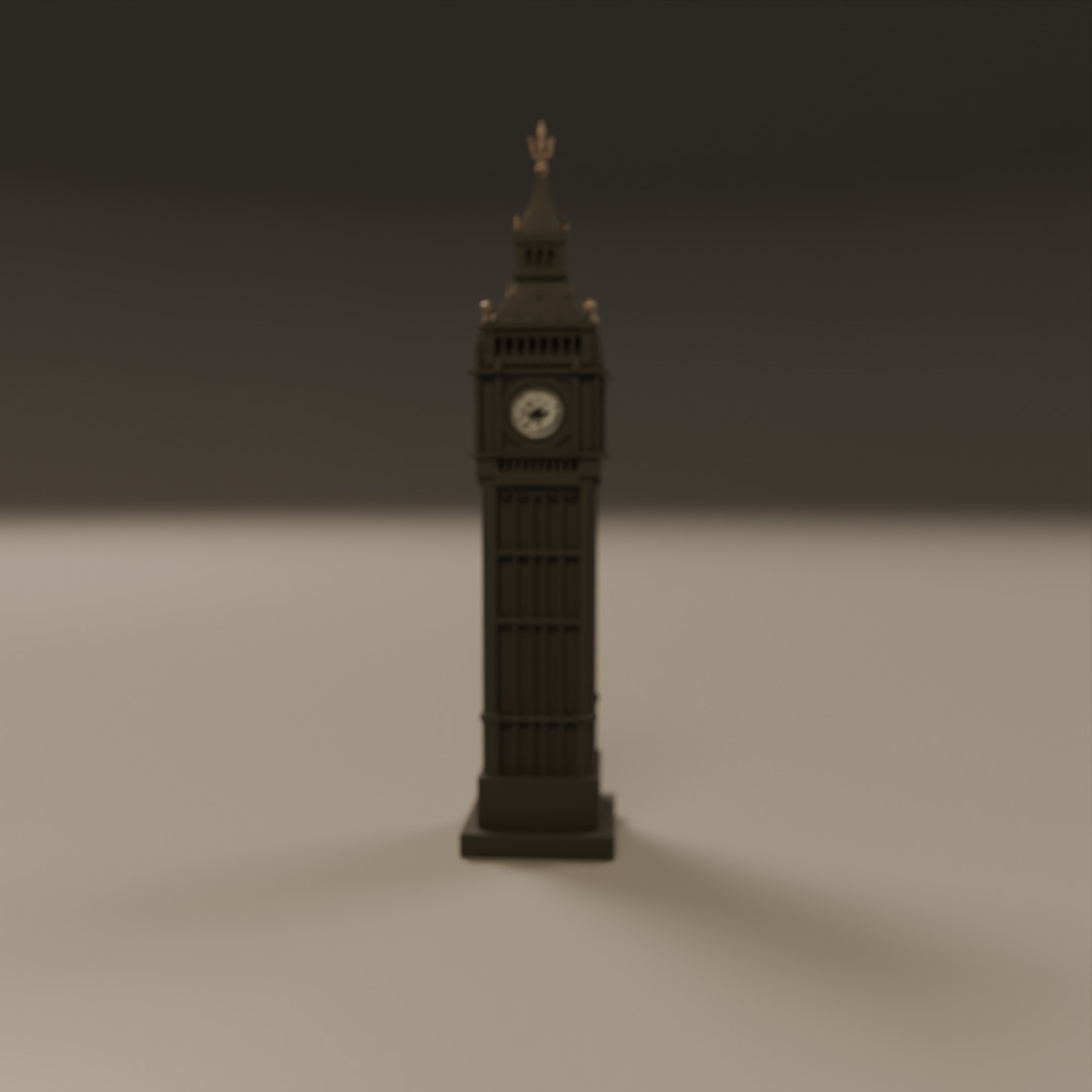 london clock 3D print model_10