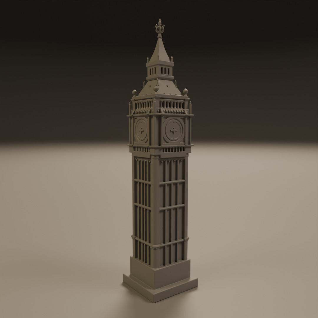 london clock 3D print model_6
