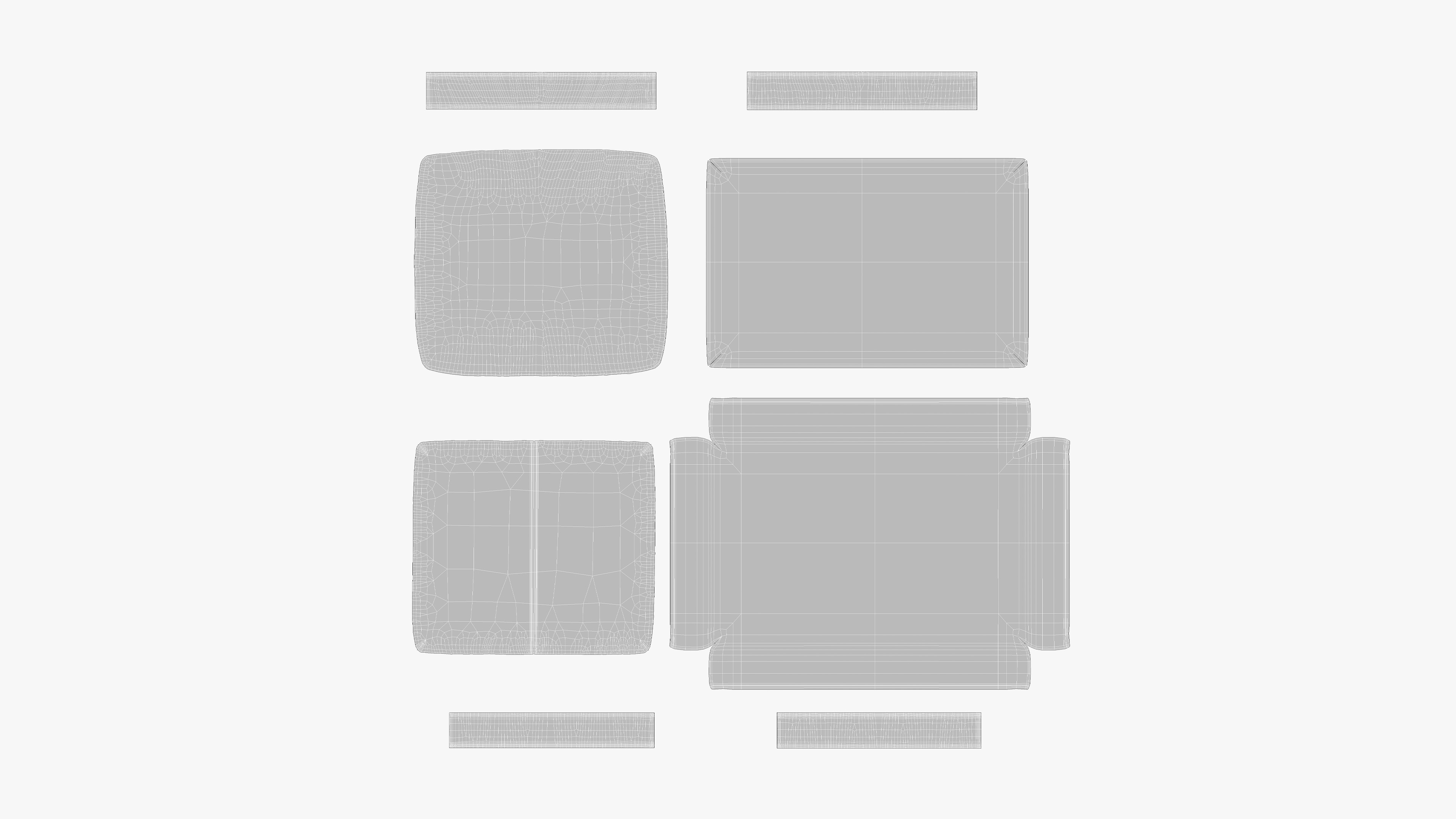 Pouf Constructor Lounge Low-poly 3D model_10