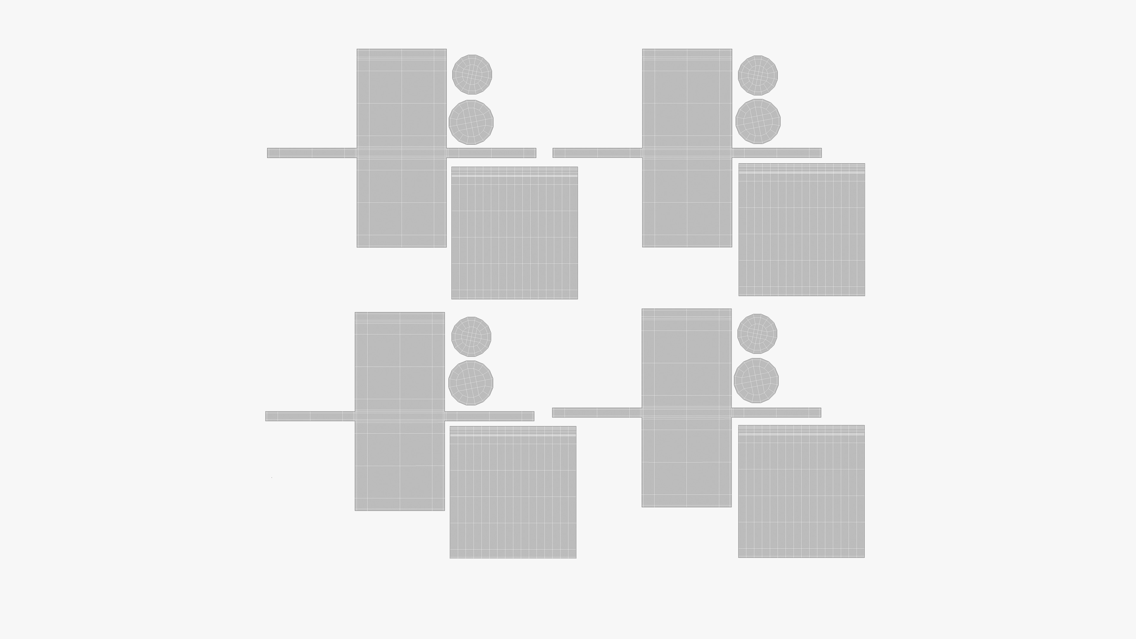 Pouf Constructor Lounge Low-poly 3D model_11