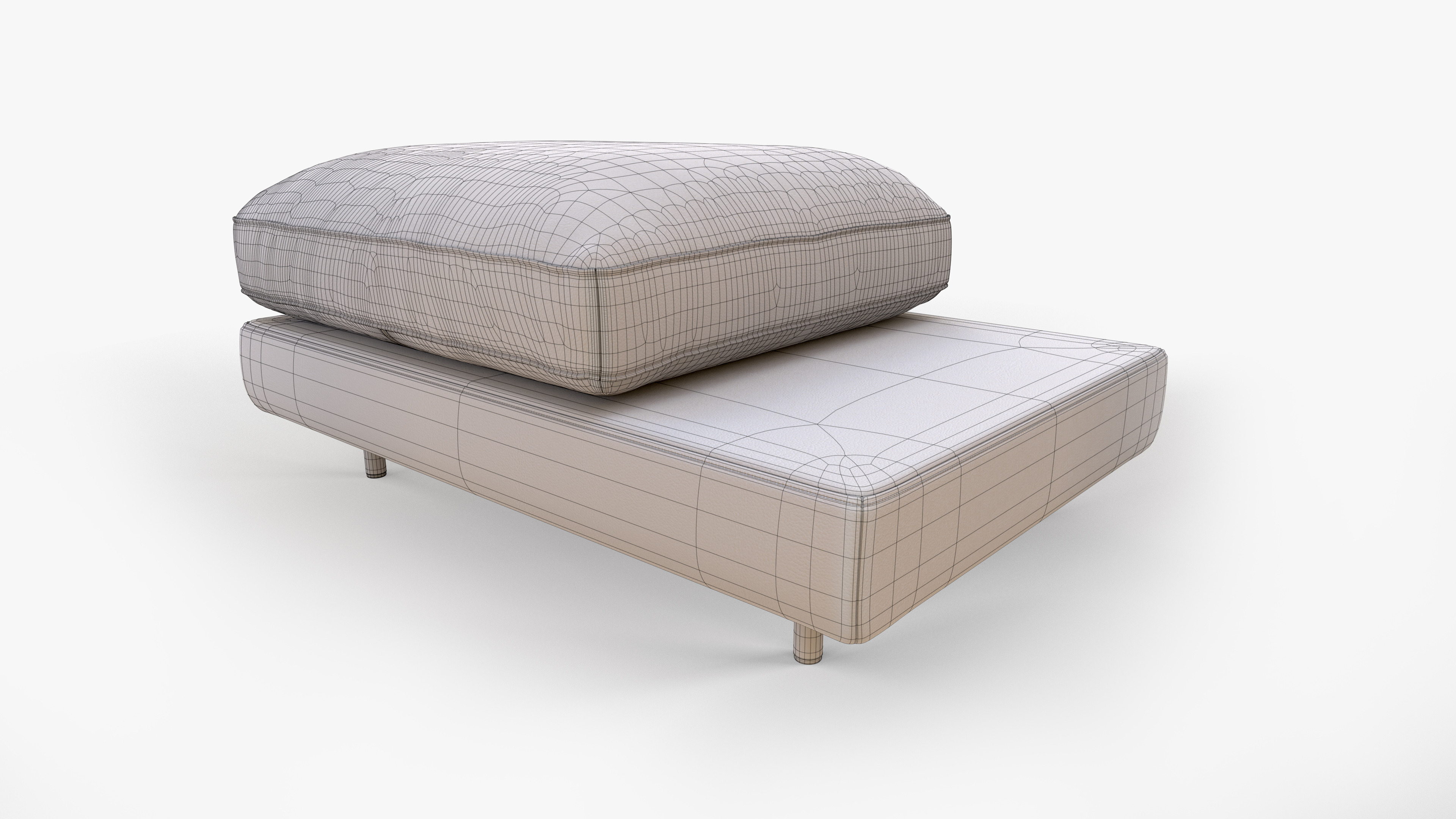 Pouf Constructor Lounge Low-poly 3D model_7